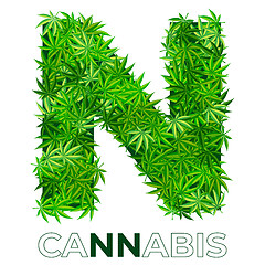 Image showing Cannabis Hemp Leaf Logo
