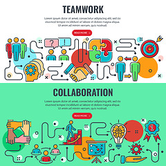 Image showing Teamwork and Collaboration Banners