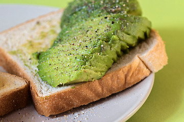 Image showing Avocado on toast