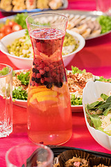 Image showing Served table with different dishes