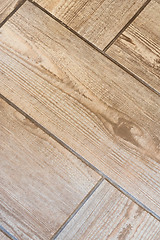 Image showing Wooden ceramic tile texture