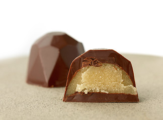 Image showing homemade chocolate praline