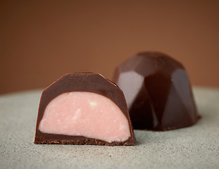 Image showing homemade chocolate praline
