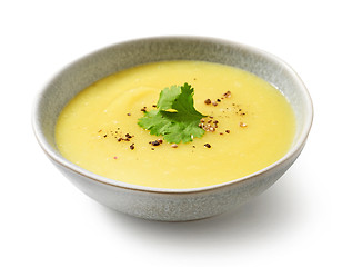 Image showing bowl of vegetable cream soup