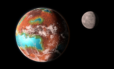 Image showing Exoplanets with moon