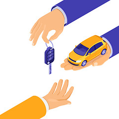 Image showing Sale Purchase Rental Sharing Car Isometric