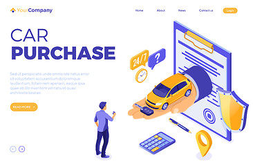 Image showing Sale Purchase Rental Sharing Car Isometric