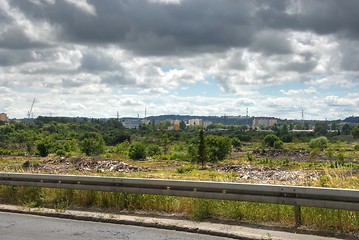 Image showing Empty parcel for Baltic Arena football stadium