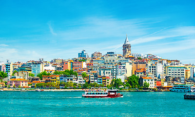 Image showing City and Galata Tower