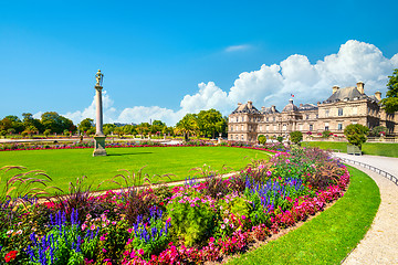 Image showing Flower beds in Paris