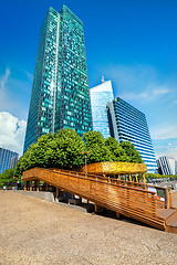 Image showing View on modern skyscrapers