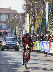 Image showing The Cyclist Oss Daniel- Paris Nice 2013 Prologue in Houilles