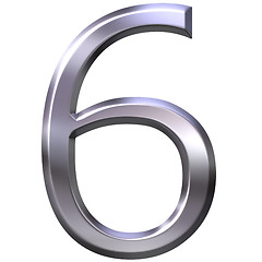 Image showing 3D Silver Number 6