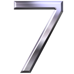 Image showing 3D Silver Number 7