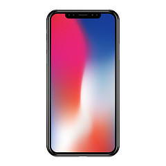 Image showing Apple iPhone X isolated on white background. Realistic vector illustration.