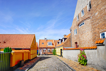 Image showing Colorful danish street in the summer