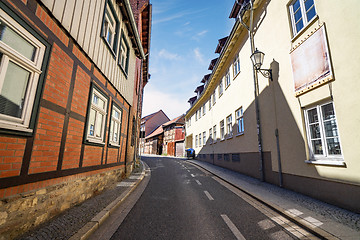 Image showing City street in Germany with old bavarian houses