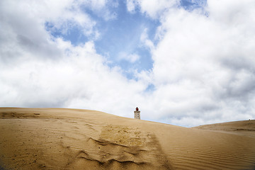 Image showing Lighthouse in the middle of a desert