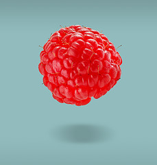 Image showing fresh ripe raspberry macro