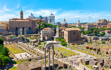 Image showing Roman Forum in summer