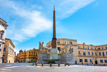 Image showing Dioscuri Fountain in Rome