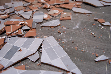 Image showing pile of ceramic tiles