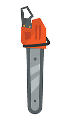 Image showing Professional chainsaw vector cartoon illustration.