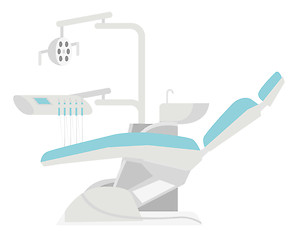 Image showing Dental chair vector cartoon illustration.