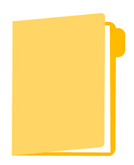 Image showing Folder with documents vector cartoon illustration.