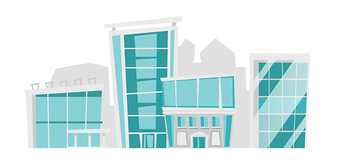 Image showing Cityscape with skyscrapers vector illustration.