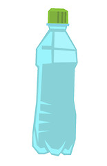 Image showing Plastic bottle of water vector illustration.