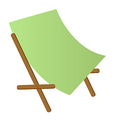 Image showing Beach chaise longue vector cartoon illustration.