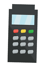 Image showing Credit card terminal vector cartoon illustration.