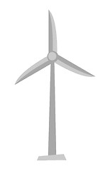 Image showing Wind turbine vector cartoon illustration.