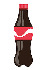 Image showing Bottle of brown soda vector cartoon illustration.
