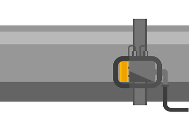 Image showing Industrial pipeline vector cartoon illustration.