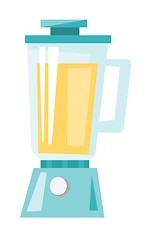 Image showing Whey protein shake in a blender vector cartoon.