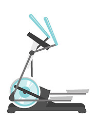 Image showing Elliptical cross trainer machine vector cartoon.