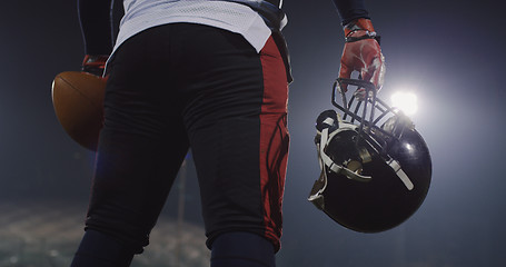 Image showing Portrait Of Focused American Football Player