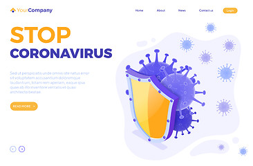 Image showing Stop 2019-nCoV Coronavirus Sign