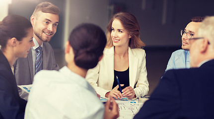 Image showing business team with scheme meeting at office