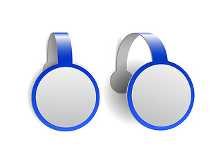 Image showing Blue advertising wobblers