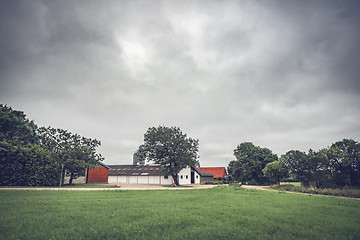 Image showing Rural landscape with a farm