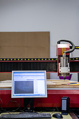 Image showing modern automatic woodworking machine