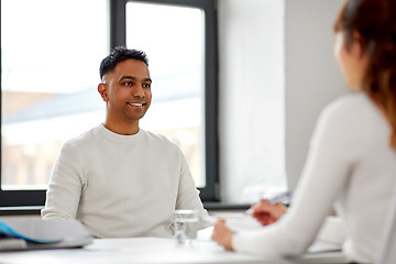 Image showing employee having interview with employer at office