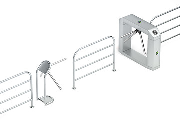 Image showing Entry and exit turnstiles