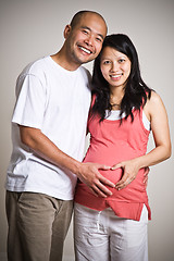 Image showing Pregnant asian couple