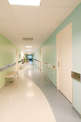 Image showing Long corridor in hospital