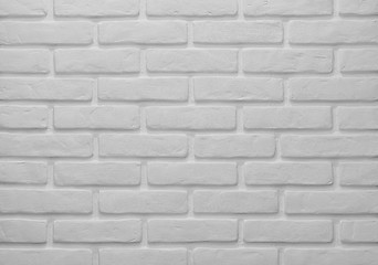 Image showing Texture - brick wall painted with white matte paint