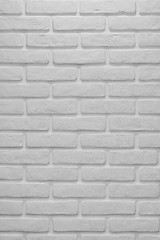 Image showing Decorative wall decoration in the form of white painted bricks